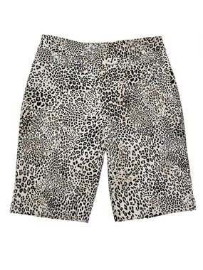 Chico's Slimming Women's Brigitte Jungle Cheetah Animal Print Slim Leg Short